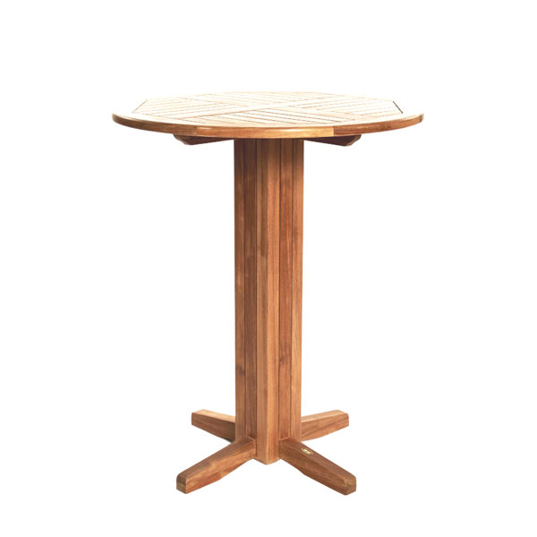 Loon Peak® EllieMaye Teak Outdoor Bar Table Wayfair